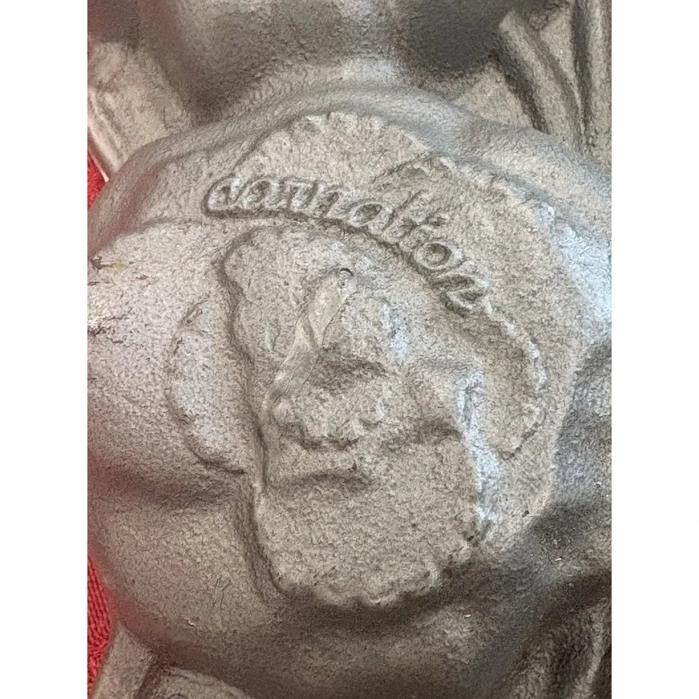 VTG John Wright Cast Iron Flower Mold Muffin Bread Baking Pan 1991 USA 13
